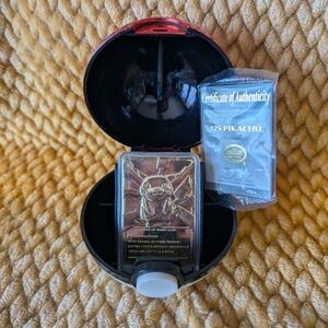 1999 Pikachu Pokemon 23K Gold Plated Card - Limited Edition Burger King With COA